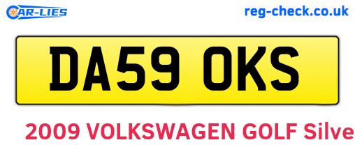 DA59OKS are the vehicle registration plates.