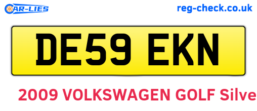 DE59EKN are the vehicle registration plates.