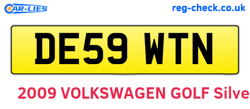 DE59WTN are the vehicle registration plates.