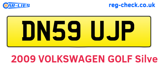 DN59UJP are the vehicle registration plates.
