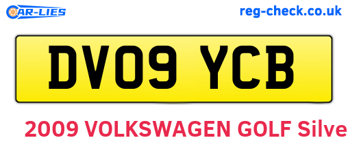DV09YCB are the vehicle registration plates.