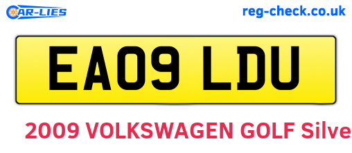 EA09LDU are the vehicle registration plates.
