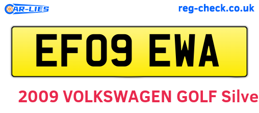 EF09EWA are the vehicle registration plates.