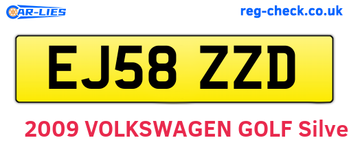 EJ58ZZD are the vehicle registration plates.