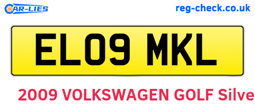 EL09MKL are the vehicle registration plates.