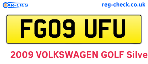 FG09UFU are the vehicle registration plates.