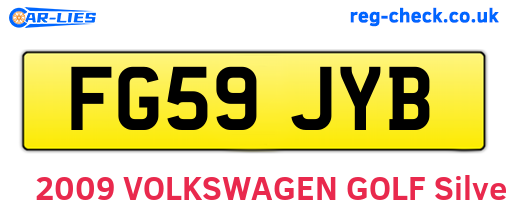 FG59JYB are the vehicle registration plates.