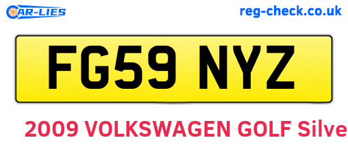 FG59NYZ are the vehicle registration plates.
