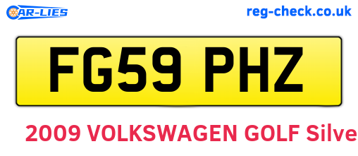 FG59PHZ are the vehicle registration plates.