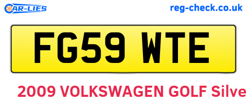 FG59WTE are the vehicle registration plates.