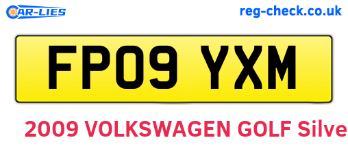 FP09YXM are the vehicle registration plates.