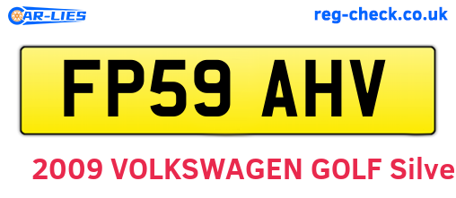 FP59AHV are the vehicle registration plates.