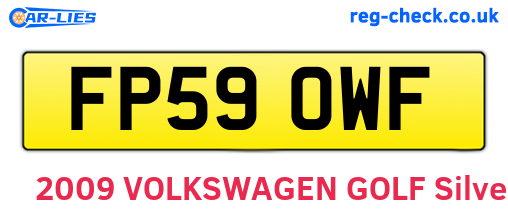 FP59OWF are the vehicle registration plates.
