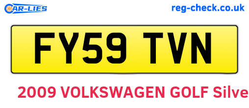 FY59TVN are the vehicle registration plates.