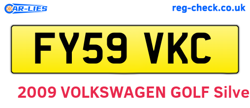 FY59VKC are the vehicle registration plates.