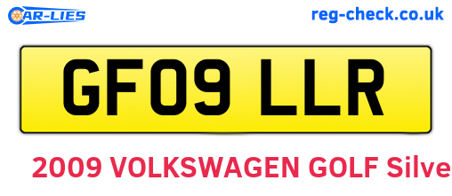 GF09LLR are the vehicle registration plates.