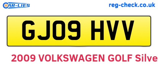 GJ09HVV are the vehicle registration plates.