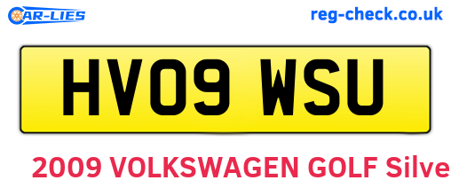 HV09WSU are the vehicle registration plates.
