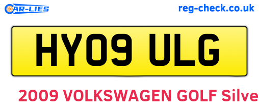 HY09ULG are the vehicle registration plates.