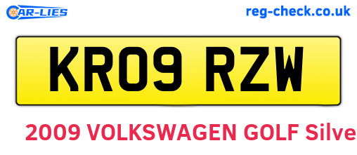 KR09RZW are the vehicle registration plates.