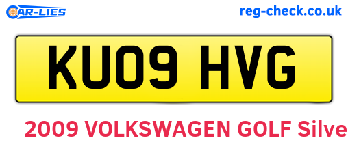 KU09HVG are the vehicle registration plates.