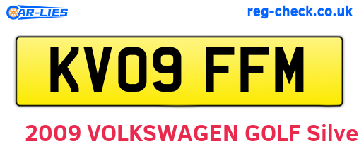 KV09FFM are the vehicle registration plates.