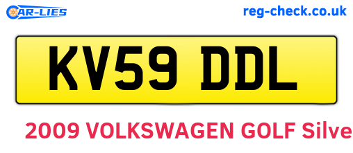 KV59DDL are the vehicle registration plates.