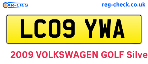 LC09YWA are the vehicle registration plates.