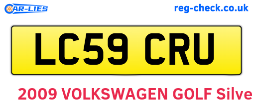 LC59CRU are the vehicle registration plates.