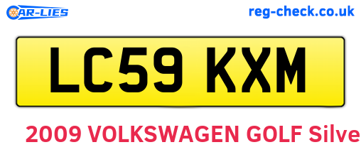 LC59KXM are the vehicle registration plates.