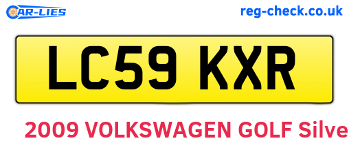 LC59KXR are the vehicle registration plates.