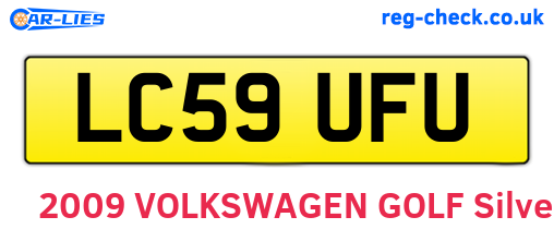 LC59UFU are the vehicle registration plates.