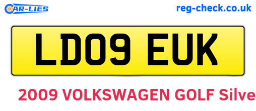 LD09EUK are the vehicle registration plates.