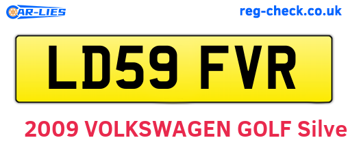 LD59FVR are the vehicle registration plates.