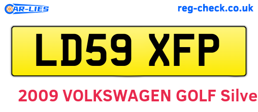 LD59XFP are the vehicle registration plates.