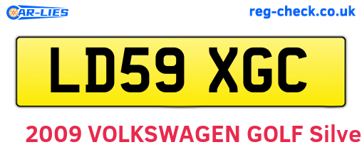 LD59XGC are the vehicle registration plates.