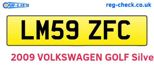 LM59ZFC are the vehicle registration plates.