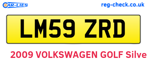 LM59ZRD are the vehicle registration plates.