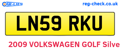 LN59RKU are the vehicle registration plates.