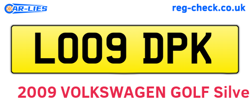 LO09DPK are the vehicle registration plates.