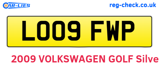 LO09FWP are the vehicle registration plates.