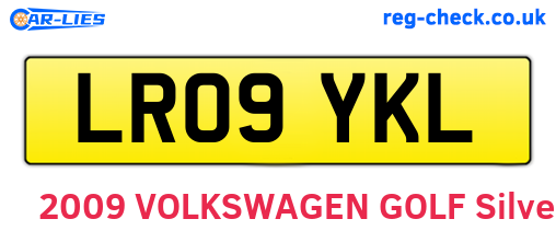 LR09YKL are the vehicle registration plates.