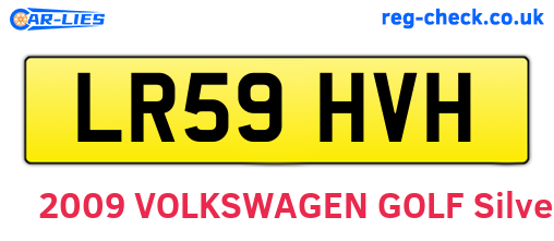 LR59HVH are the vehicle registration plates.