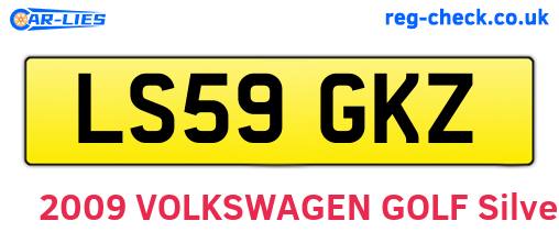 LS59GKZ are the vehicle registration plates.