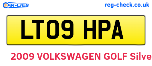 LT09HPA are the vehicle registration plates.