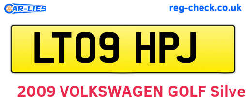 LT09HPJ are the vehicle registration plates.