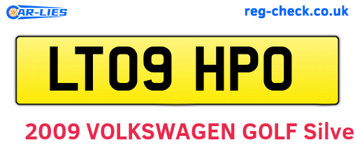 LT09HPO are the vehicle registration plates.