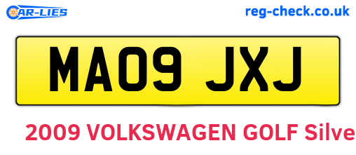 MA09JXJ are the vehicle registration plates.