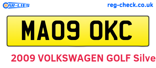 MA09OKC are the vehicle registration plates.