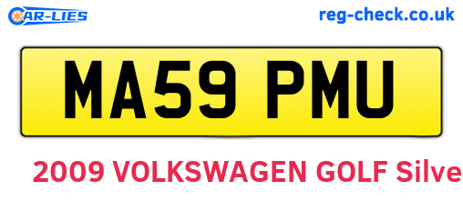 MA59PMU are the vehicle registration plates.